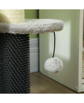 2-in-1 Cat Tree & Pet Stairs with Scratching Posts & Toy Balls, for High Beds & Couches