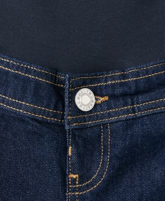 Women's Pockets Wide Leg Maternity Jeans