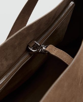 Women's Suede Leather Shopper Bag