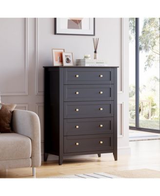 5 Drawers Dresser for Bedroom,Storage Dressers Organizer with Handles & Deep Drawers