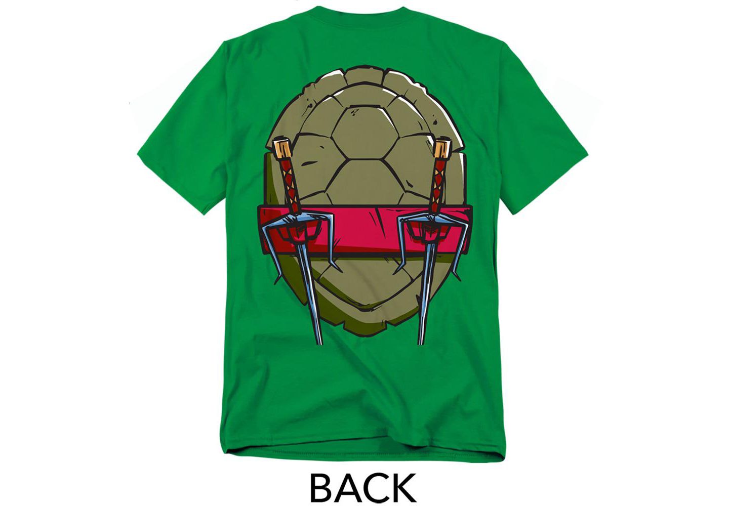 Мужская футболка Teenage Mutant Ninja Turtles 2012 Raphael Shell Front Back, цвет: Зелёный — фото 3