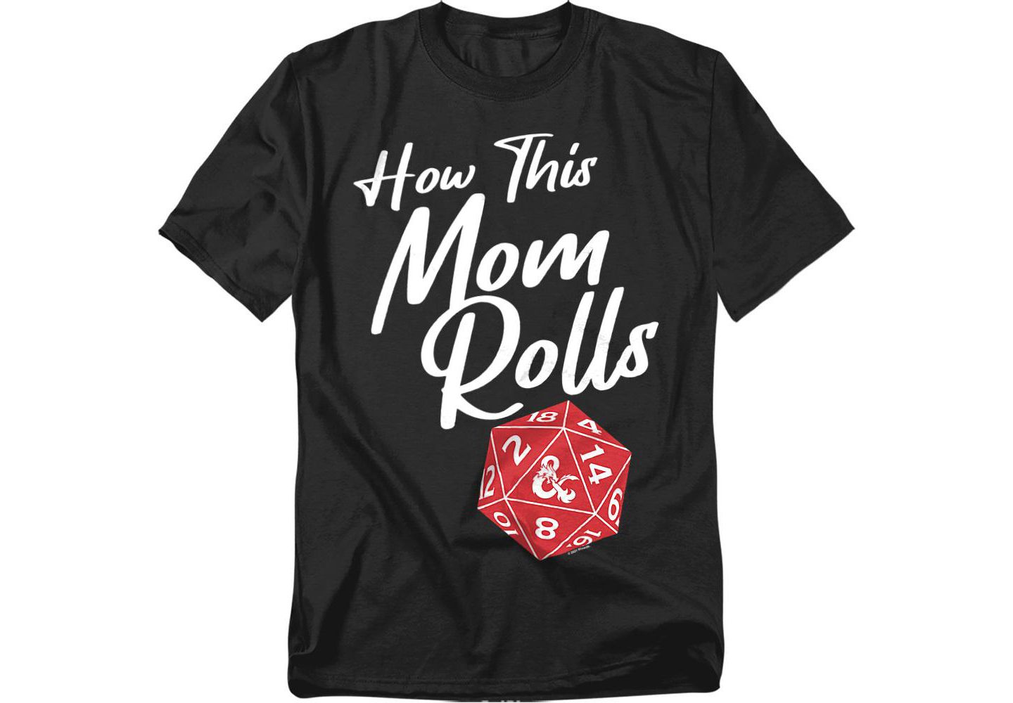 Мужская футболка D&D Dungeons Dragons Mother's Day How This Mom Rolls, цвет: Чёрный — фото 1