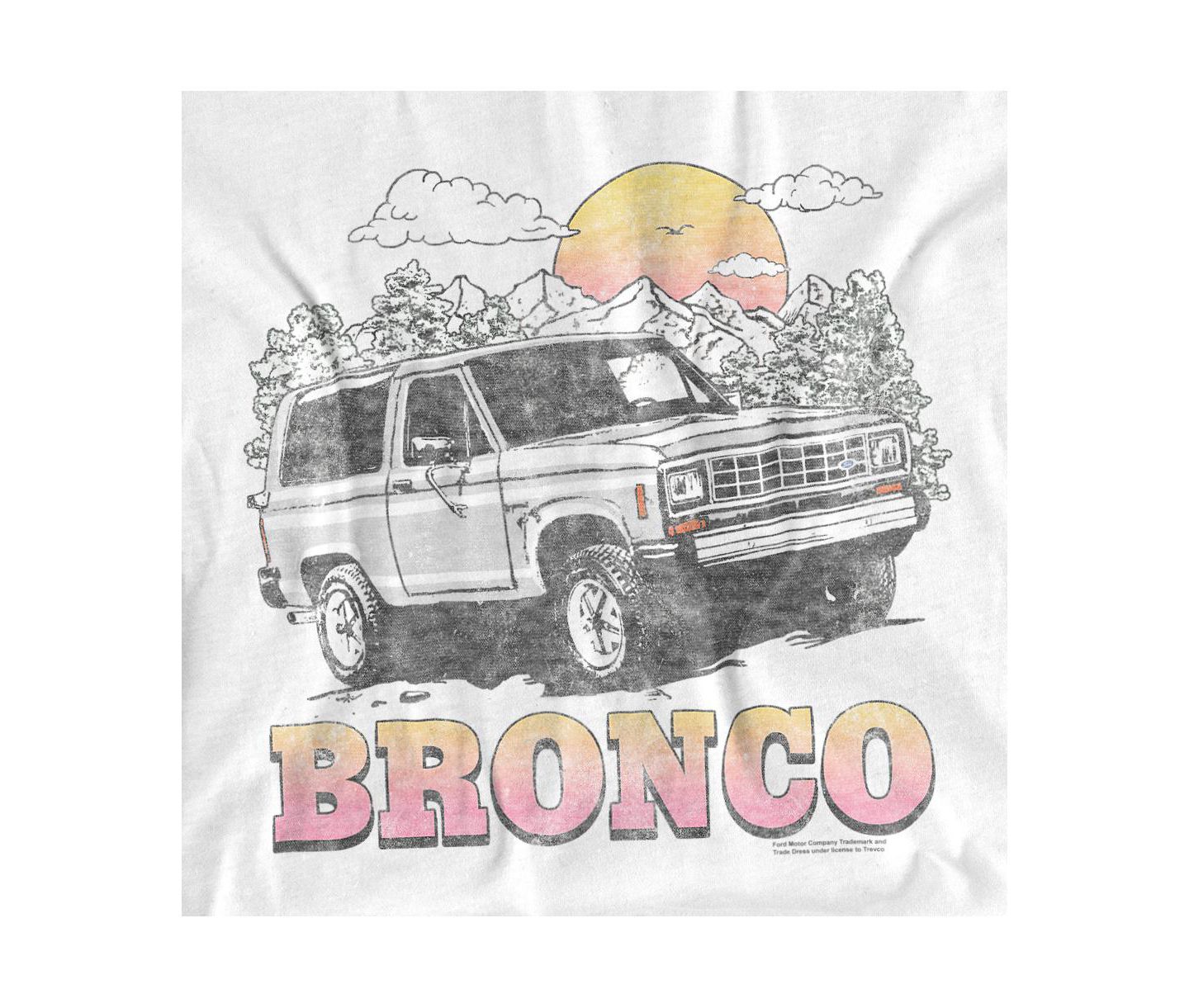 Мужская футболка Mustang Ford Bronco Sunrise, цвет: Белый — фото 3