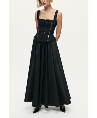 Women's Laced Corset Maxi Dress