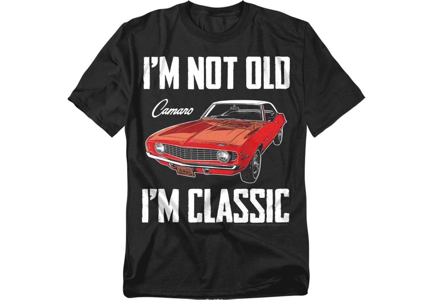 Мужская футболка Corvette I'm Not Old I'm Classic Camaro, цвет: Чёрный — фото 1