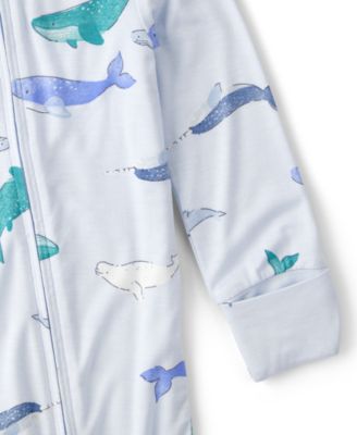 PurelySoft by Carter’s Baby Boys' Whale 2-Way Zip Snug Fit Sleep & Play Pajamas