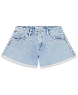 Girls' 7-16 Rhinestone Denim Shorts