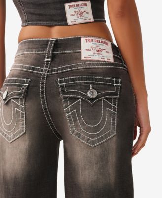 Women's Baggy Denim Big T Flap Jort Shorts