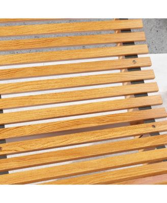 Outdoor Rocking Chair, Slatted Wooden Rocking Chair,