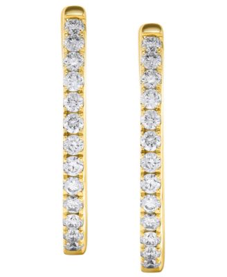 Diamond Hoop Earrings (1/3 ct. t.w.) in 14k Yellow Gold