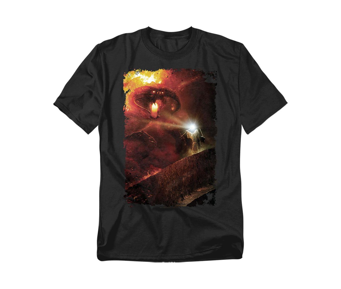 Мужская футболка Lord Of The Rings The Balrog You Shall Not Pass, цвет: Чёрный — фото 1