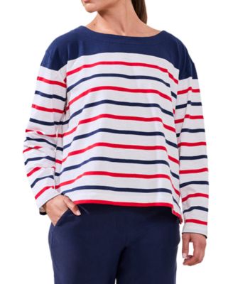Women's Boat Neck Long-Sleeve Top