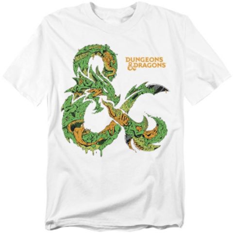 Мужская футболка D&D Big & Tall Dungeons And Dragons Monster Logo, цвет: Белый