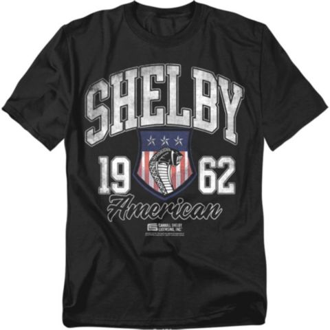 Мужская футболка Mustang Shelby Snake American Shield, цвет: Чёрный