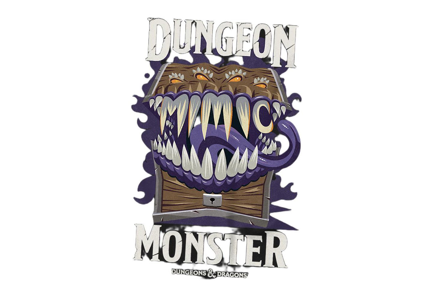 Мужская футболка D&D Mimic Dungeon Monster, цвет: Чёрный — фото 2