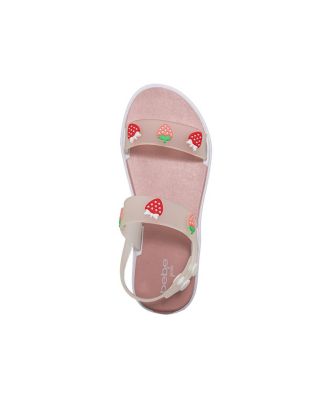 Girls PCU sandal with strawberry charms