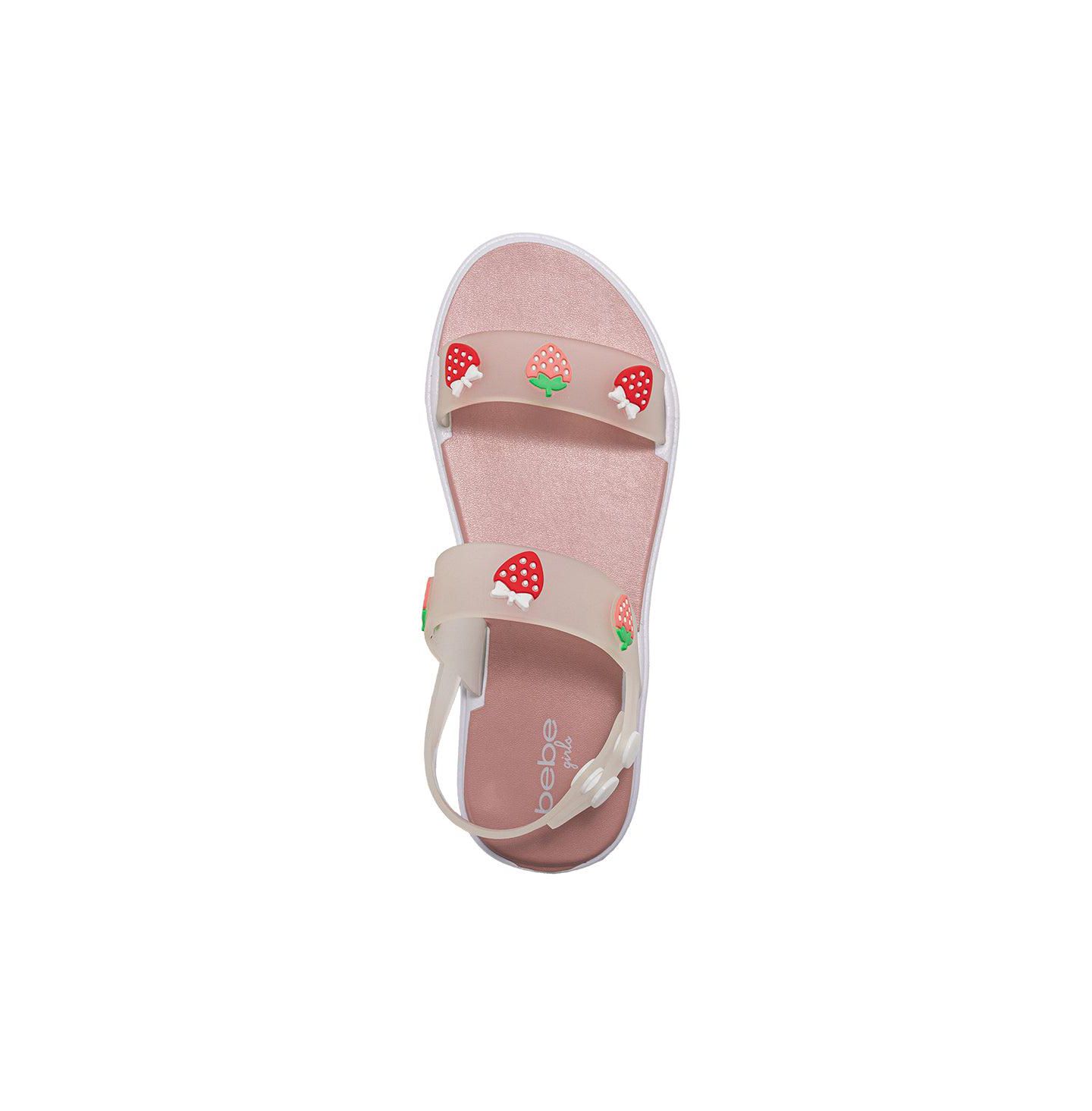 Сандалии Bebe PCU sandal with strawberry charms для девочек, цвет: Белый — фото 5