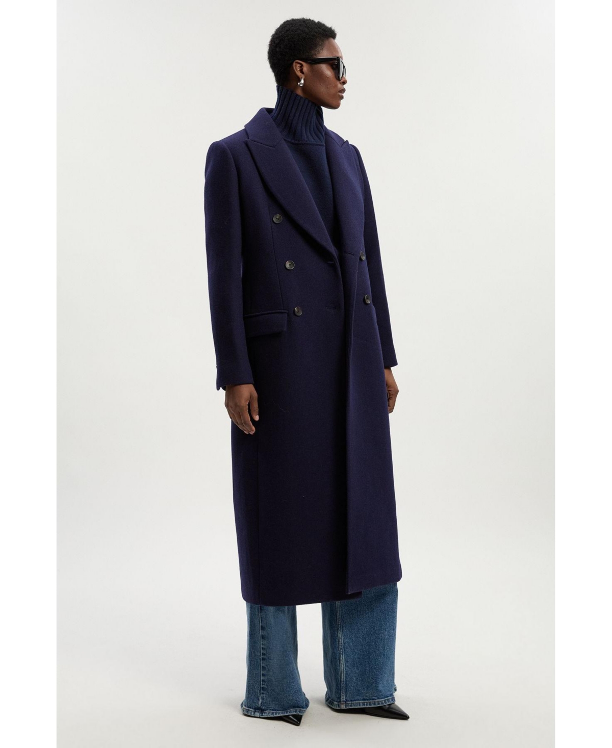 Karen Millen Women's Double Breasted Tailored Midi Coat