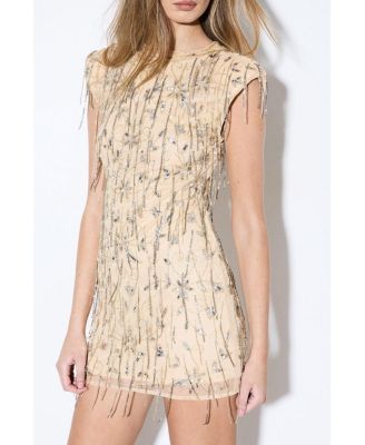 Women's Premium Embellished Beaded Mini Dress