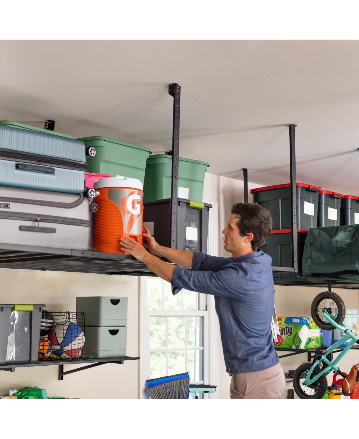 StoreYour 4' x 8' Faber Overhead Garage Shelving | Holds 700 lbs