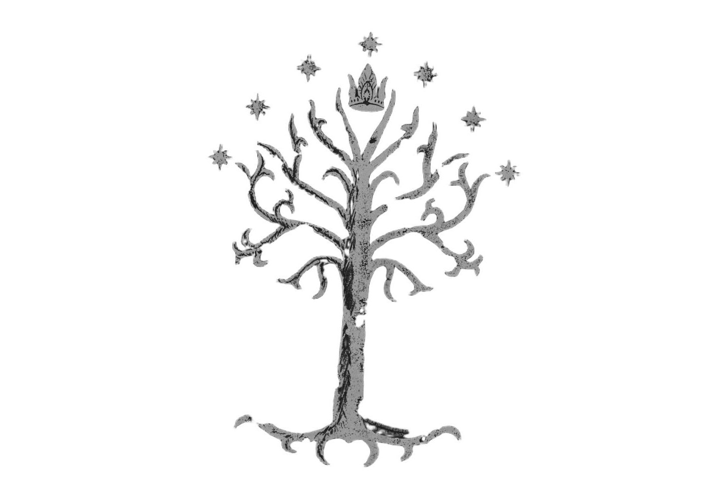 Мужская футболка Lord Of The Rings LOR Tree Of Gondor, цвет: Чёрный — фото 2