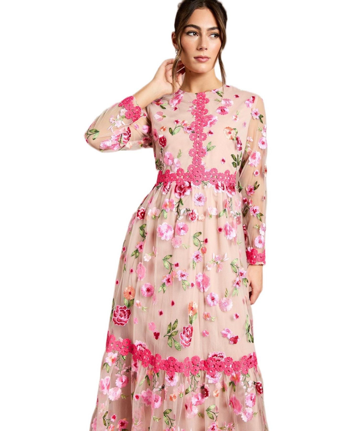 Coast Women's Embroidered Floral Midi Dress