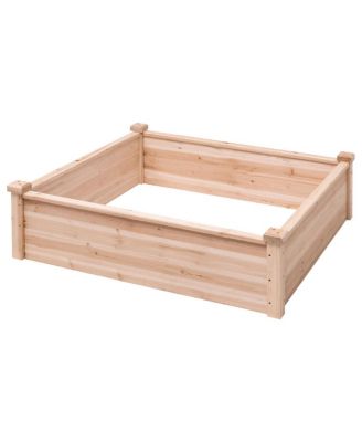 Wooden Garden Bed Vegetable Flower Raised Square Planter Kit Outdoor Garden