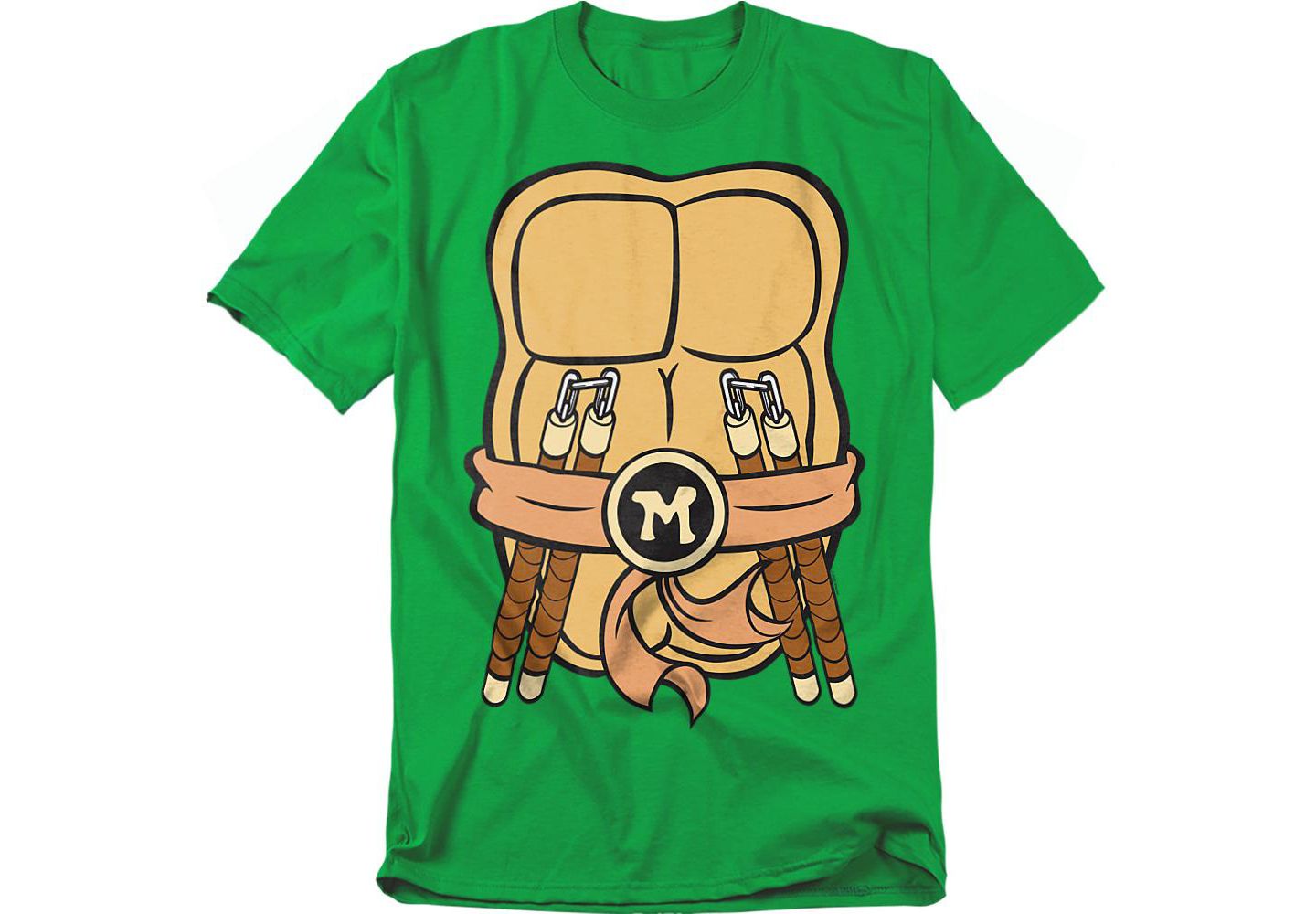 Мужская футболка Teenage Mutant Ninja Turtles Big & Tall Michelangelo Shell, цвет: Зелёный — фото 1