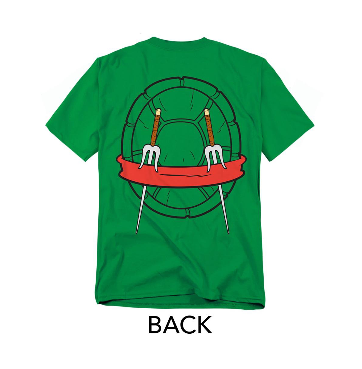 Teenage Mutant Ninja Turtles Men's Raphael Shell Front Back T-Shirt