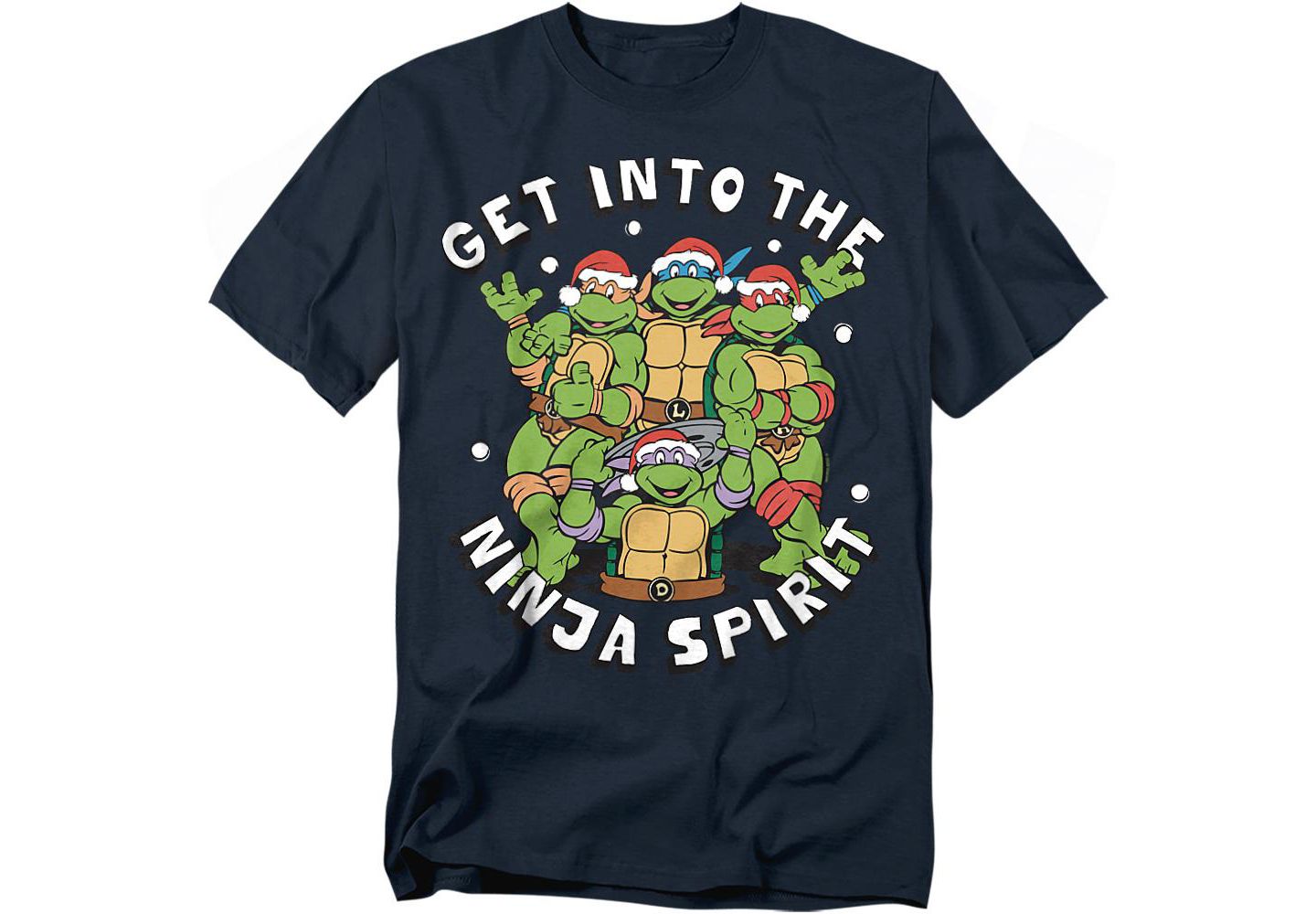 Мужская футболка Teenage Mutant Ninja Turtles Ninja Holiday Spirit, цвет: Тёмно-синий — фото 1