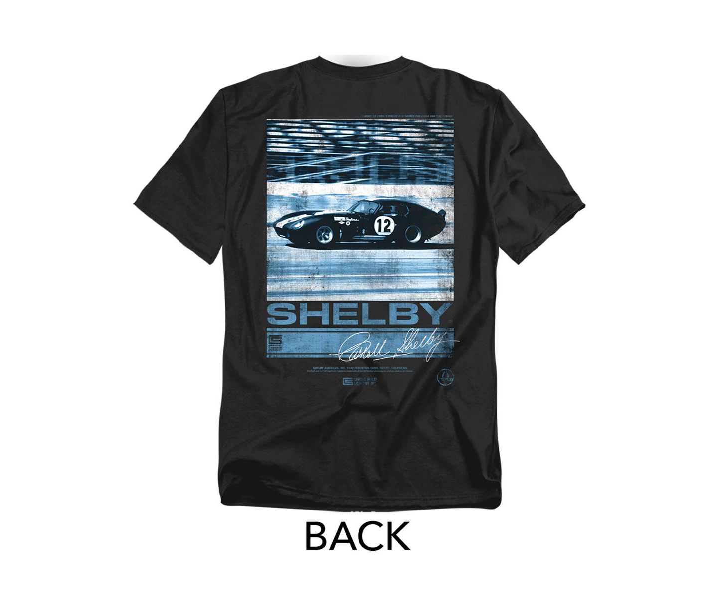Мужская футболка Mustang Shelby Cobra At Speed, цвет: Чёрный — фото 2