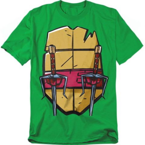 Мужская футболка Teenage Mutant Ninja Turtles Big & Tall 2012 Raphael Shell, цвет: Зелёный