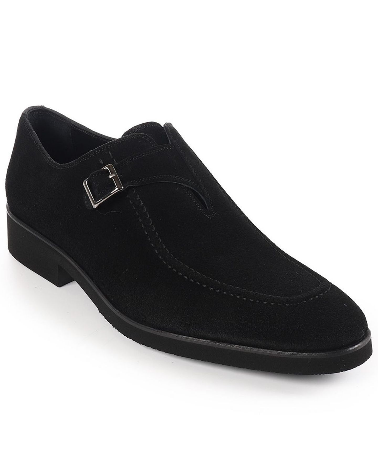 Мужские туфли VELLAPAIS Monk Strap Slip-On Dress Shoes, цвет: Чёрный — фото 1