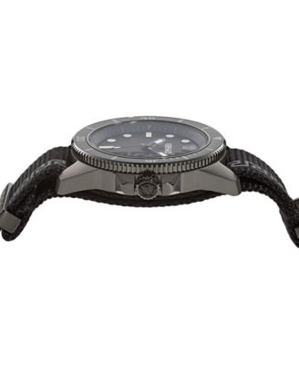 Men's Greca Force IP Gunmetal Case Black Matte Watch, 42mm