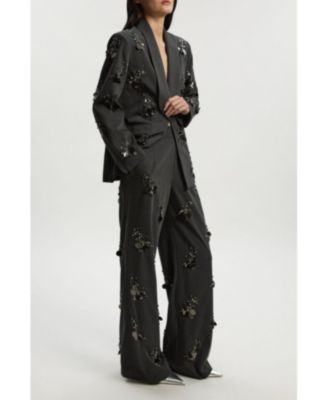 Women's Embellished Single-Breasted Blazer