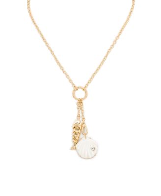 Gold-Tone Plated Removable Charm Necklace
