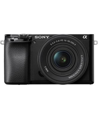 A6100 kit: 16-50mm lens, mic, tripod, bag, 64GB SD, filters, extra battery.