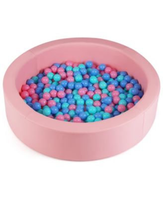 42.5-Inch Round Foam Ball Pit for Toddlers with Sponge Filling, Washable Cover