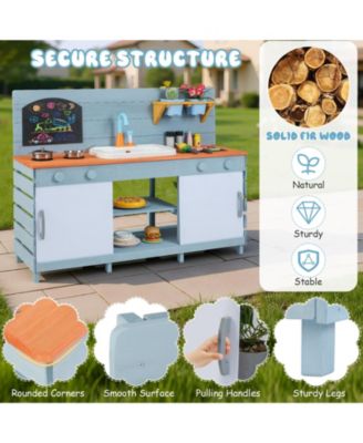 Kids Play Kitchen Set with Stove, Suitable for Boys & Girls Ages 3-8