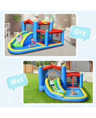 Inflatable Kids Water Slide Bounce Castle with 480W Blower Included
