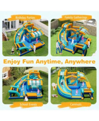 Inflatable Water Slide Bounce House Jump Castle with 680W Blower Included