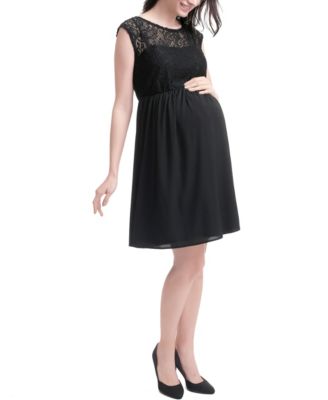 Maternity kimi + kai Adell Lace Trim Skater Dress