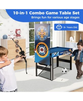 10-in-1 Multi-Game Table Set with Table Tennis, Basketball & Soccer