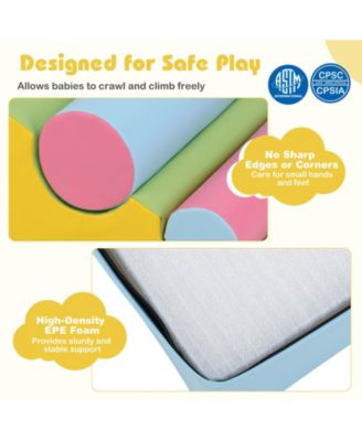 7-Piece Foam Climbing Blocks Soft Play Set for Toddlers and Crawling Babies