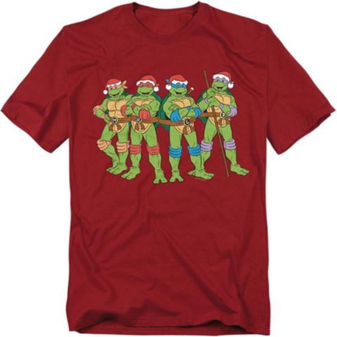 Мужская футболка Teenage Mutant Ninja Turtles In The Christmas Spirit, цвет: Красный