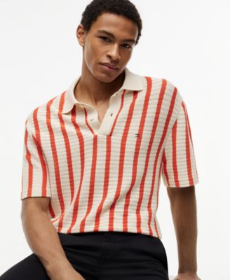 Men's Open Knit Regular-Fit Polo Shirt