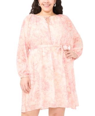 Plus Size Round Neck Shift Dress