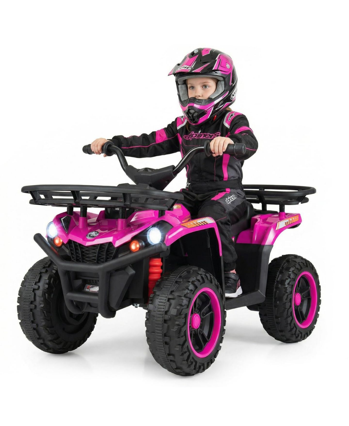 Детская игрушка Mecale 24V Electric Ride On Quad with LED Headlights, цвет: Розовый — фото 1