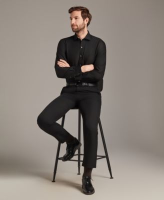 Men's Diamond Dobby Spread Collar Dress Shirt