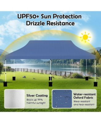 10x20 ft Foldable Pop-Up Canopy Tent with Carry Bag for Outdoor Use